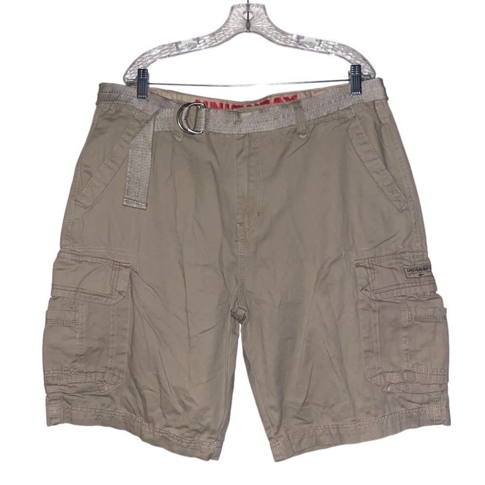 Unionbay‎ Survivor Classic Fit Tan Hiking Cargo Short Gorpcore Men 40 Cotton